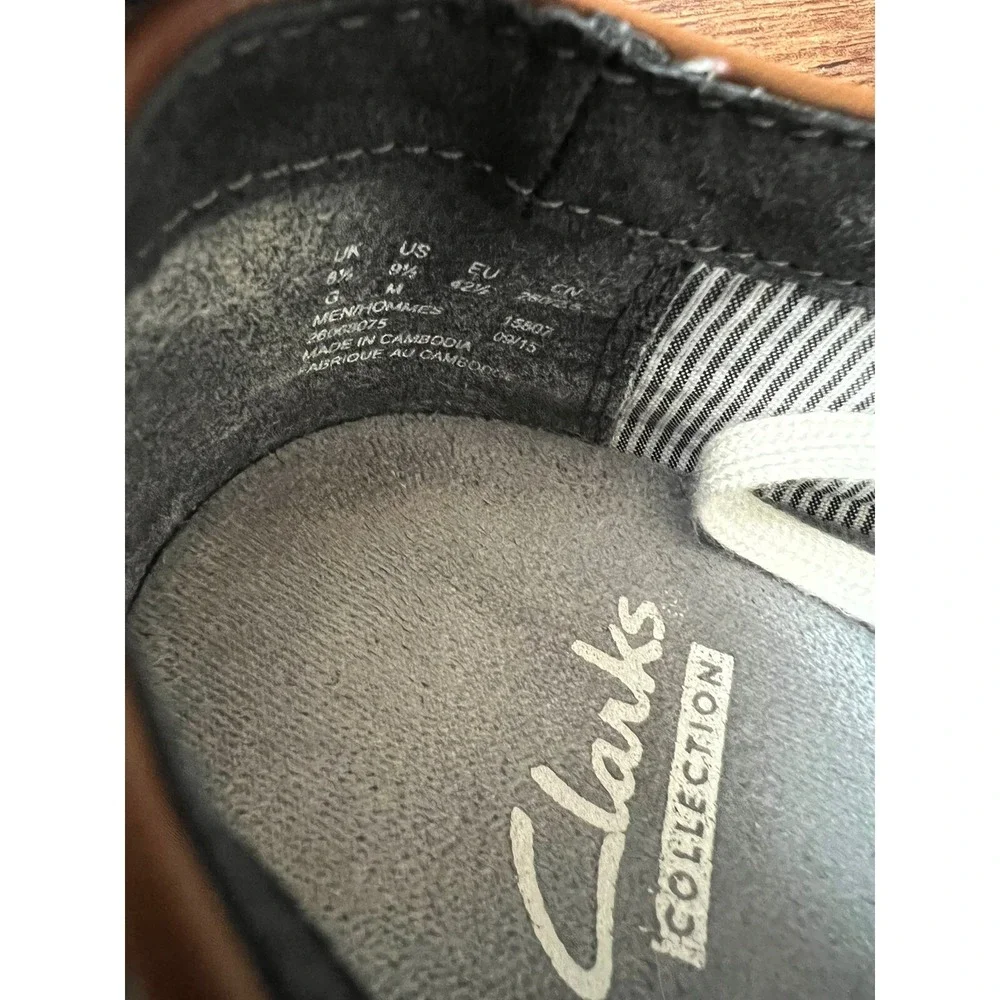 Clarks Collection Men's Lace Up Canvas /Fabric Upper Shoes Size 9.5 M